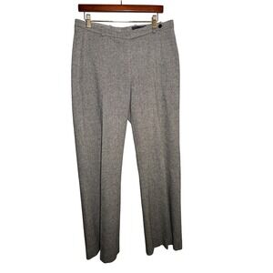 Hennes Wool Blend Wide Leg Dress Pants Grey Tweed Trousers Womens 12 Whimsigoth